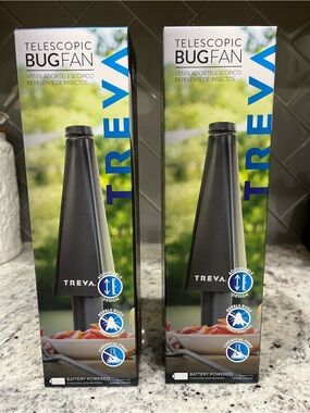 Treva Bug Repellent Fan - Black Lot Of 2. Keep Pests Off Your Food Adjustable